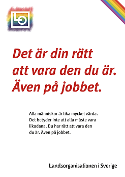 Folder A5 - LO Pride - Det är din rätt att vara den du är