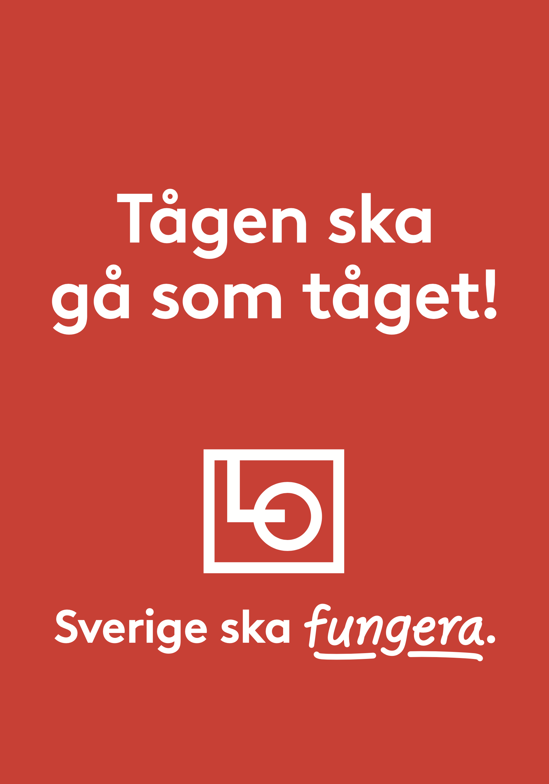 Flyer A5 - Tåget ska gå som tåget