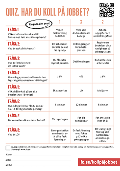 Quiz A5 - Har du koll på jobbet?