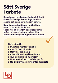 Flyer A5 - Sätt Sverige i arbete