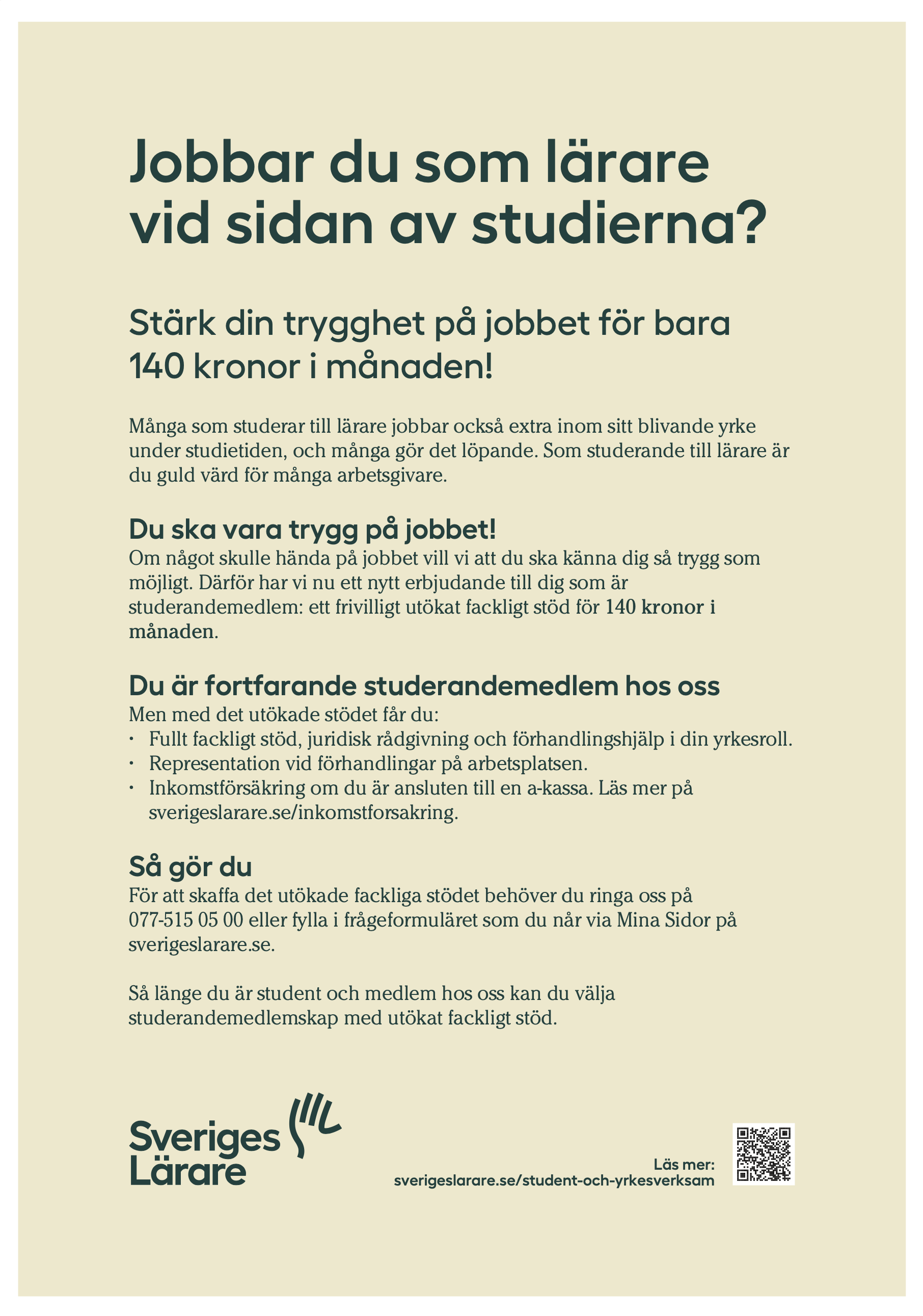 Jobbar du som lärare vid sidan av studierna - pdf