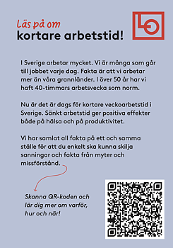 Flyer A5 - Läs på om kortare arbetstid