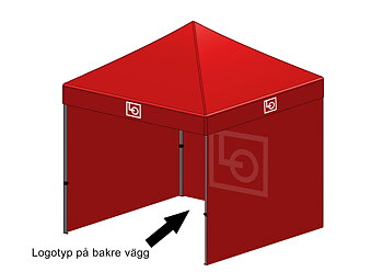 Tält med tre väggar -  3x3m