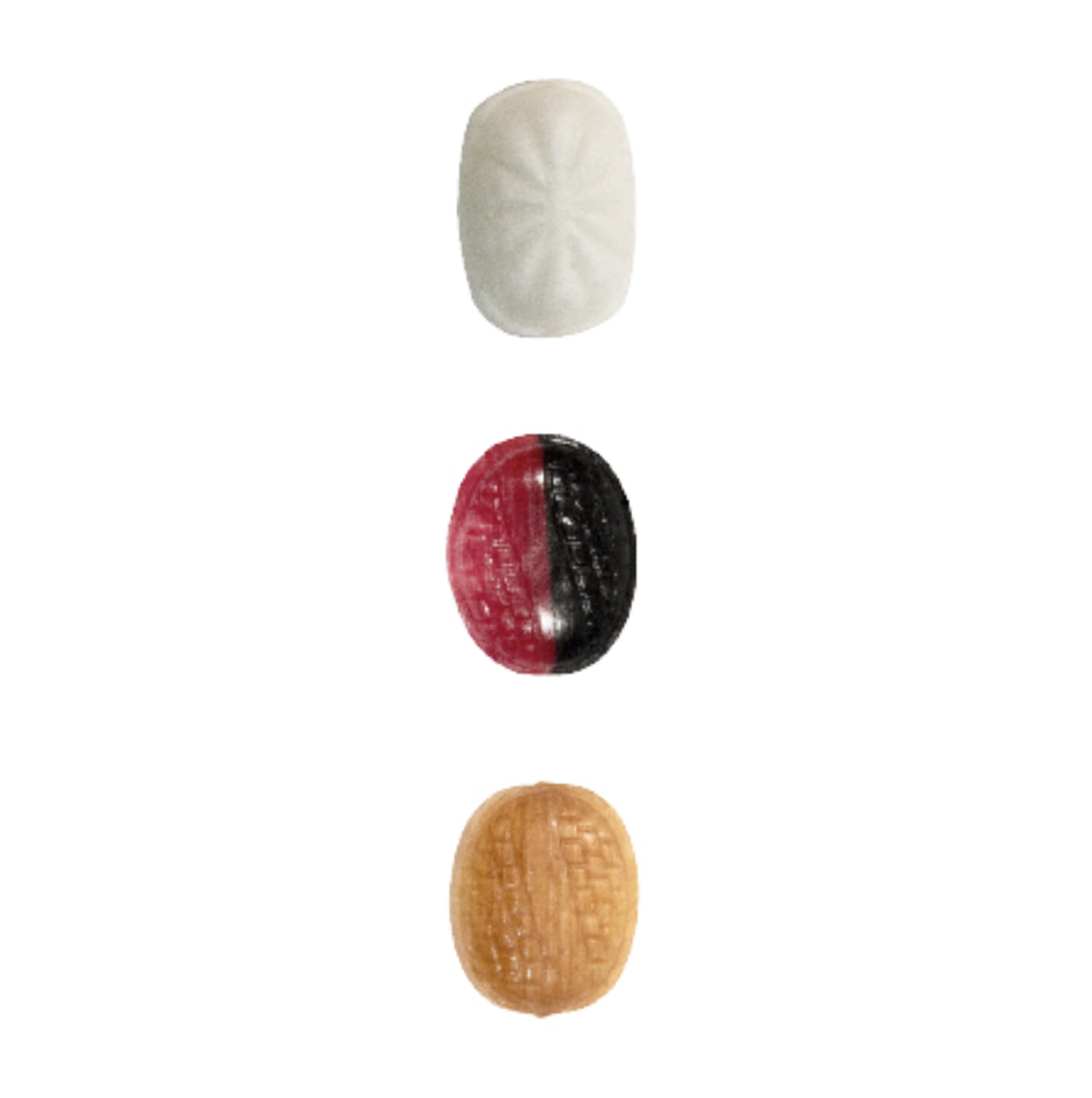 Godis twistade karameller chokladfylld mint, hallon/lakrits, smörkola - 5 kg/förp - 2