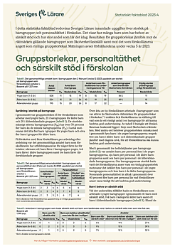 Gruppstorlekar, personaltäthet och särskilt stöd i förskolan - pdf