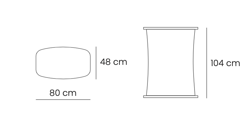 Popupbord Quick counter - 104x48x80 cm - 3