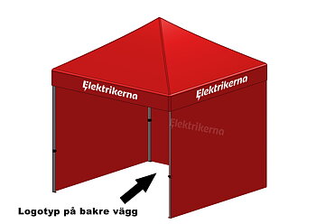 Tält med tre väggar - 3x3 m