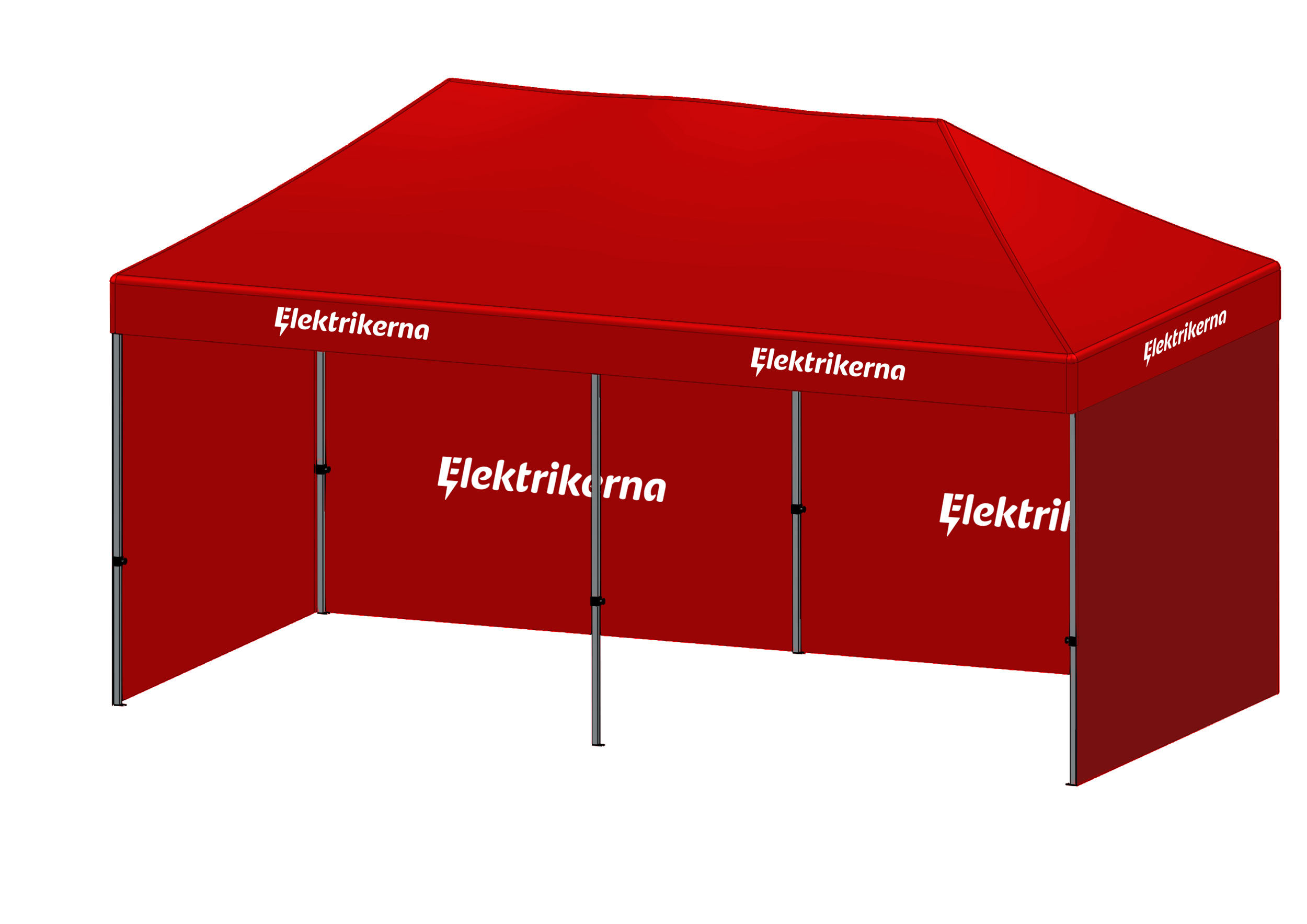 Tält med tak - 6x3 m