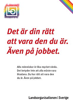 Flyer A5 - LO Pride - Det är din rätt att vara den du är
