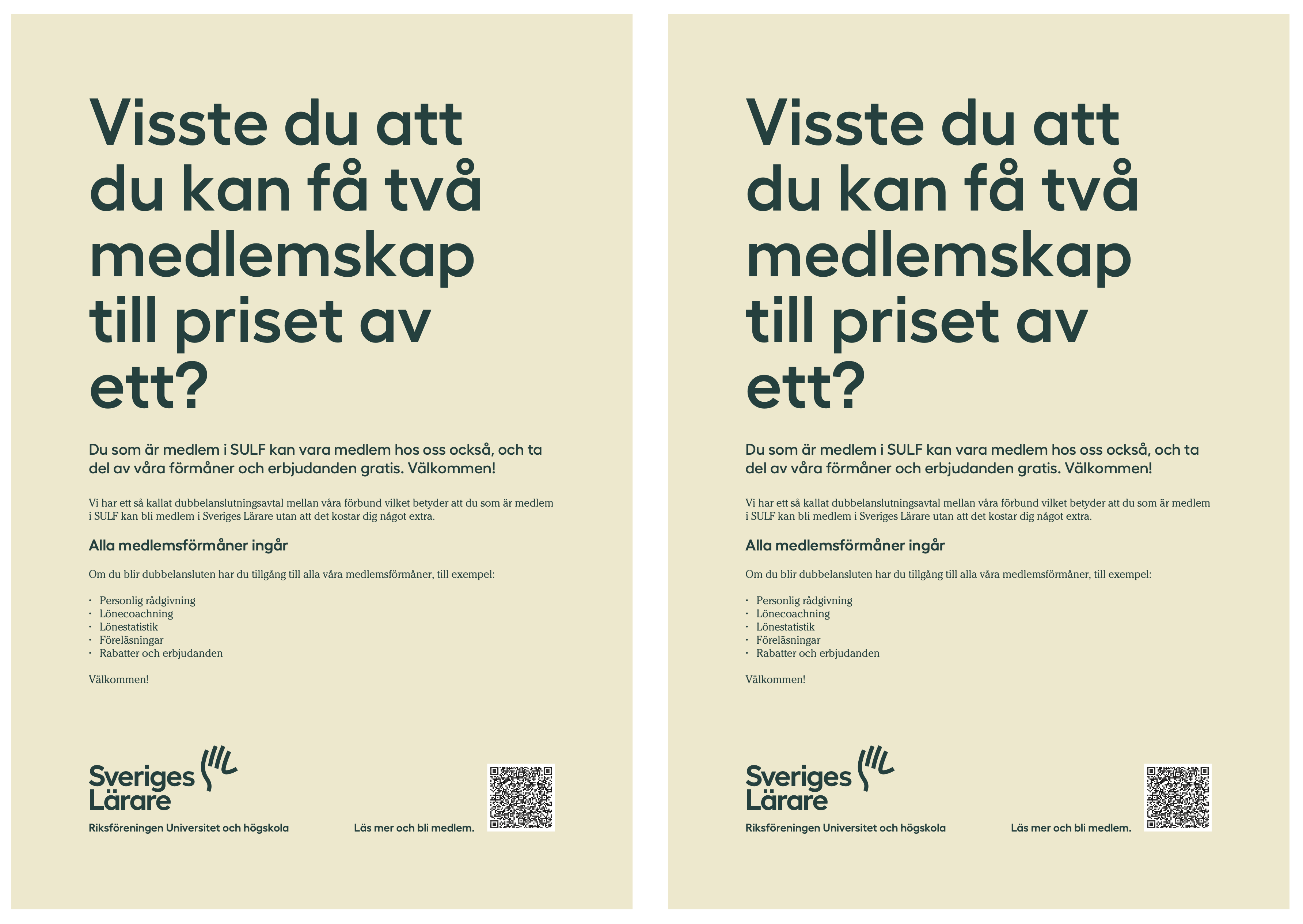 Visste du att du kan få två medlemskap... - flyer A5 - pdf