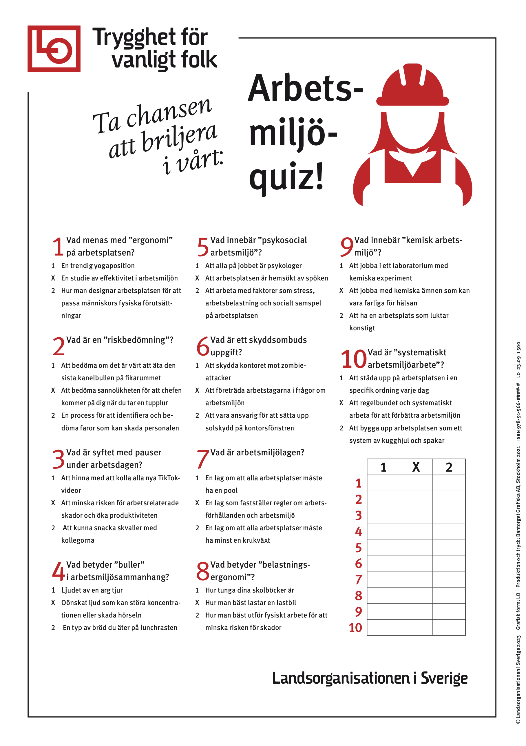 Stöd till livsviktiga skyddsombud! Quiz A4