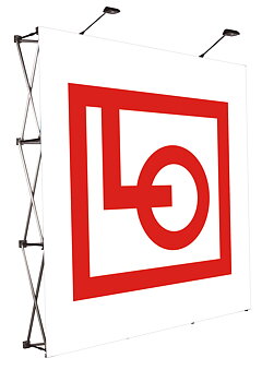 Skärmvägg Popup - Vit - 223x223 cm