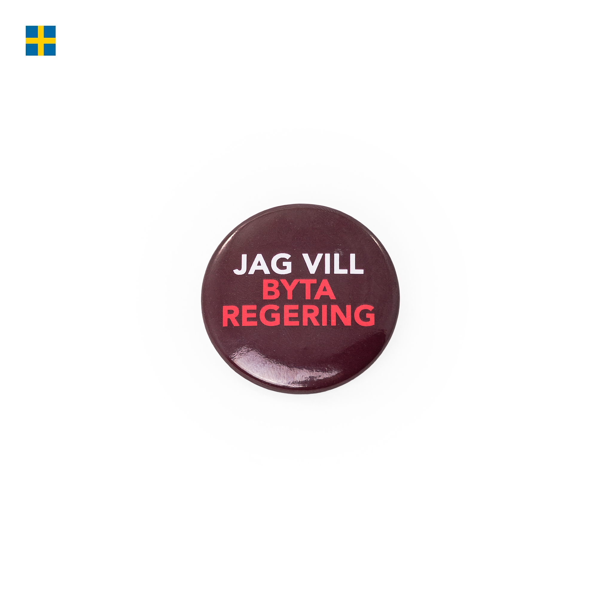 Kampanjknapp Jag vill byta regering 37 mm
