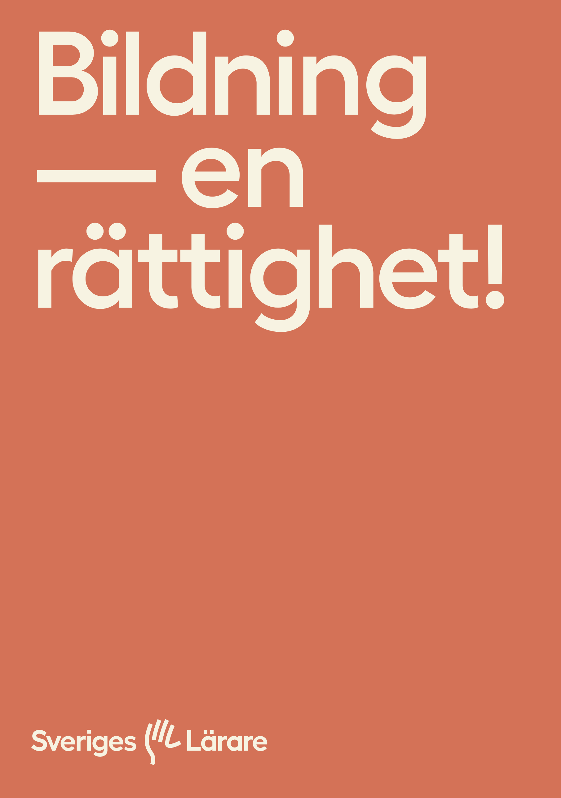 Bildning – en rättighet! - Affisch A4