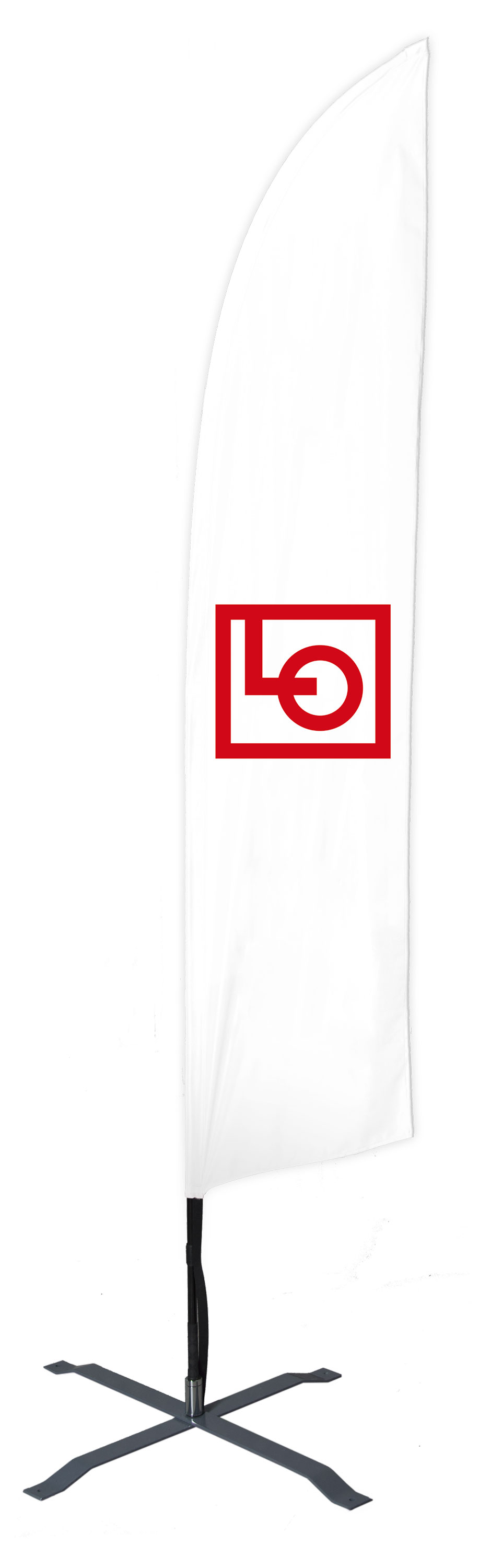 Beachflagga - Vit - 290 cm