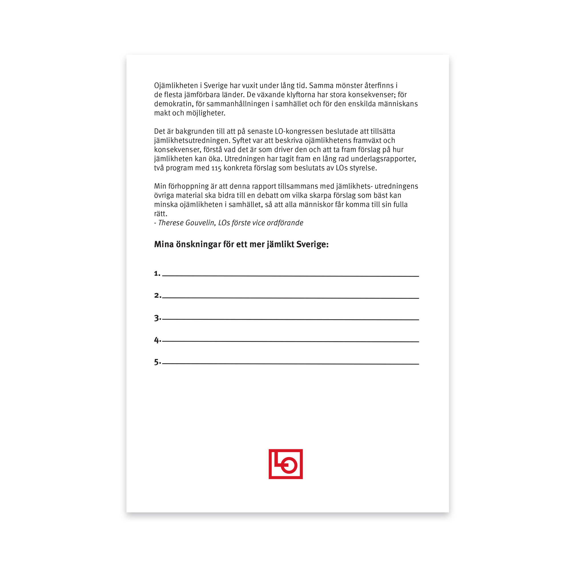 Fem önskningar för ett jämlikt Sverige - Tryck & PDF - 3