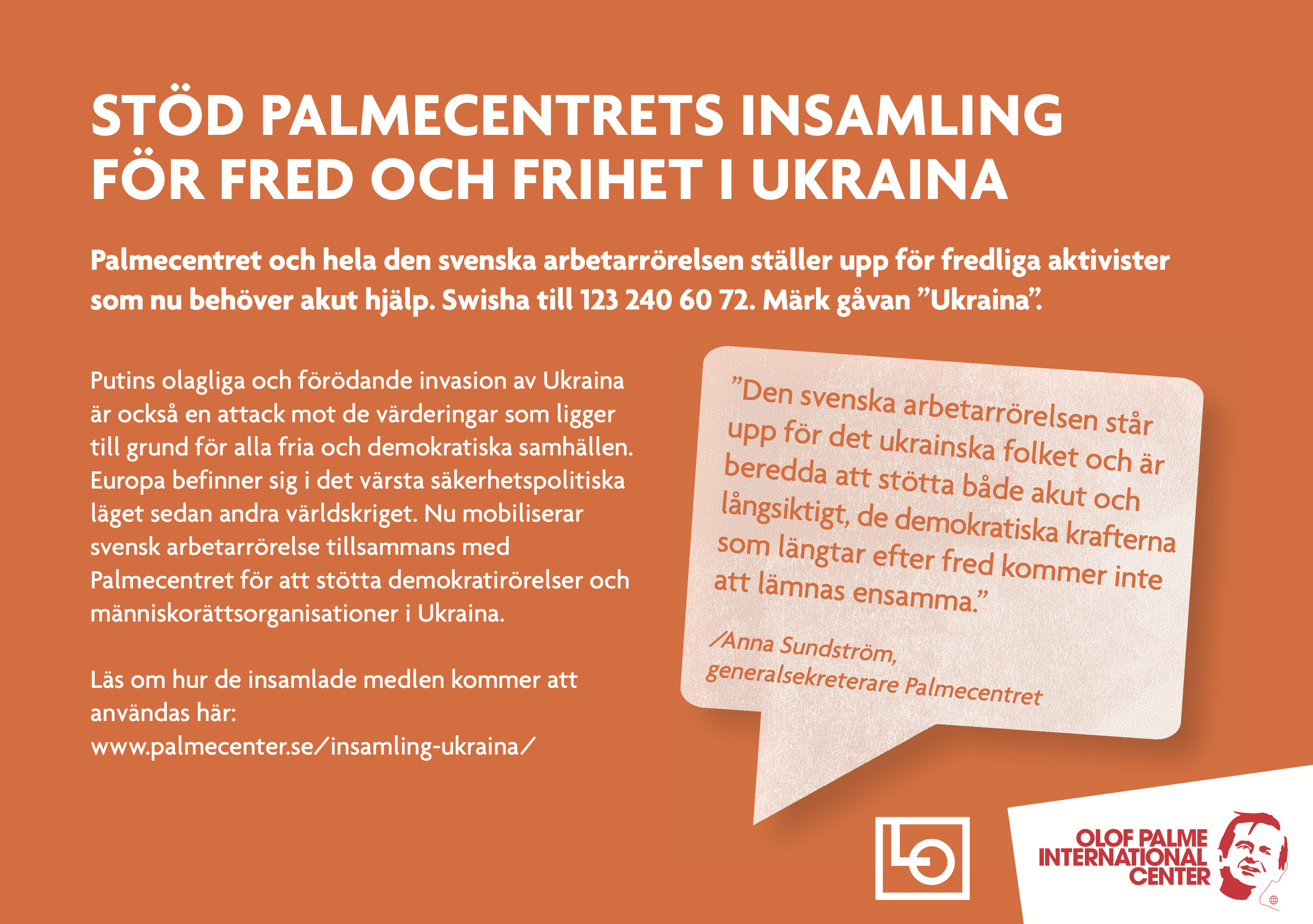 Flyer A5 - Stöd Ukrainas folk - 2