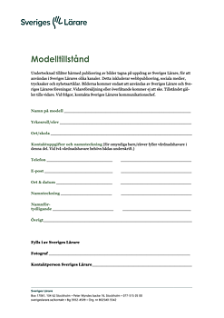 Modelltillstånd för Sveriges Lärare – digital blankett - pdf