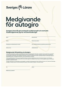 Medgivande för autogiro - digital blankett - pdf