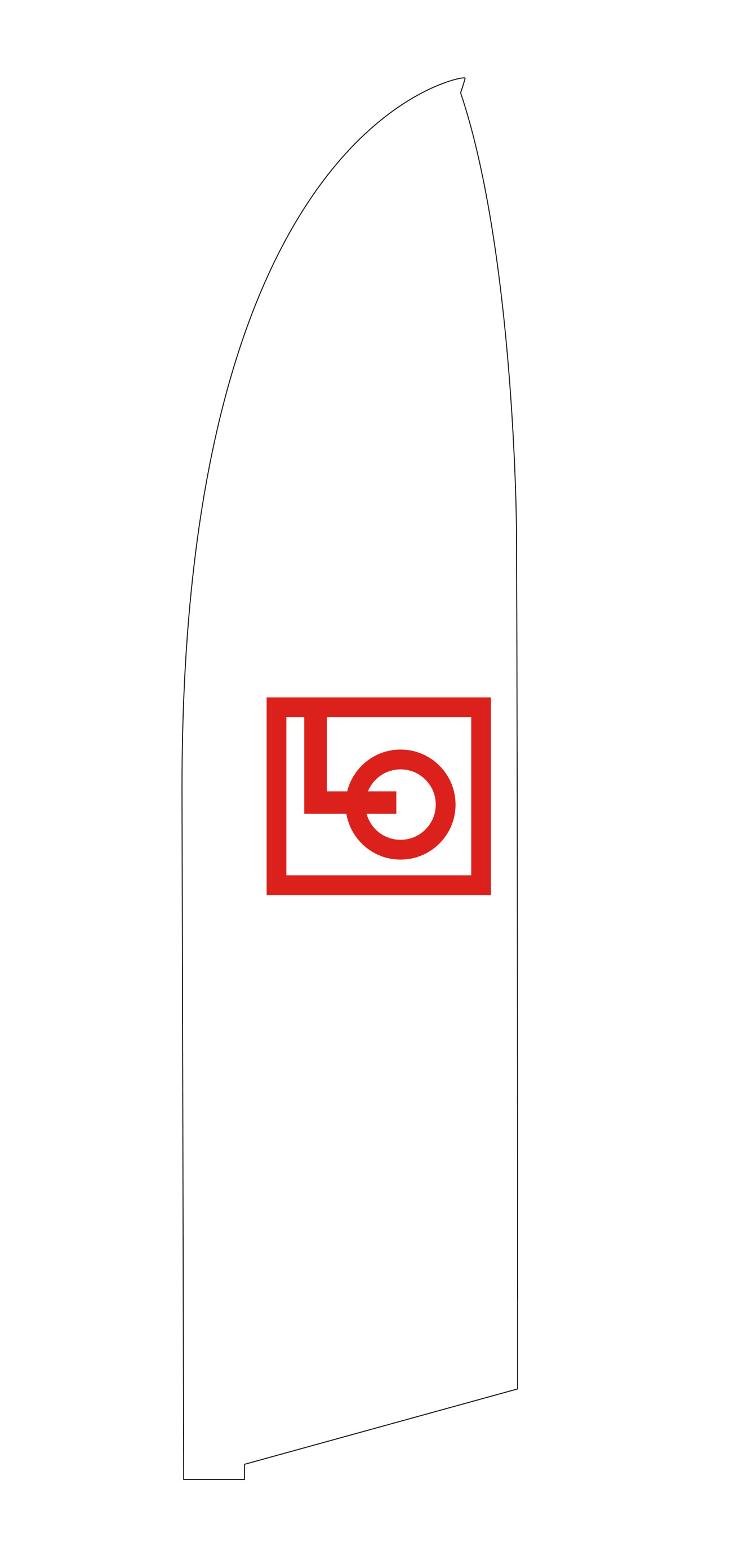 Beachflagga - Vit - 430 cm  - 2