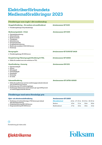 Medlemsförsäkring 2023