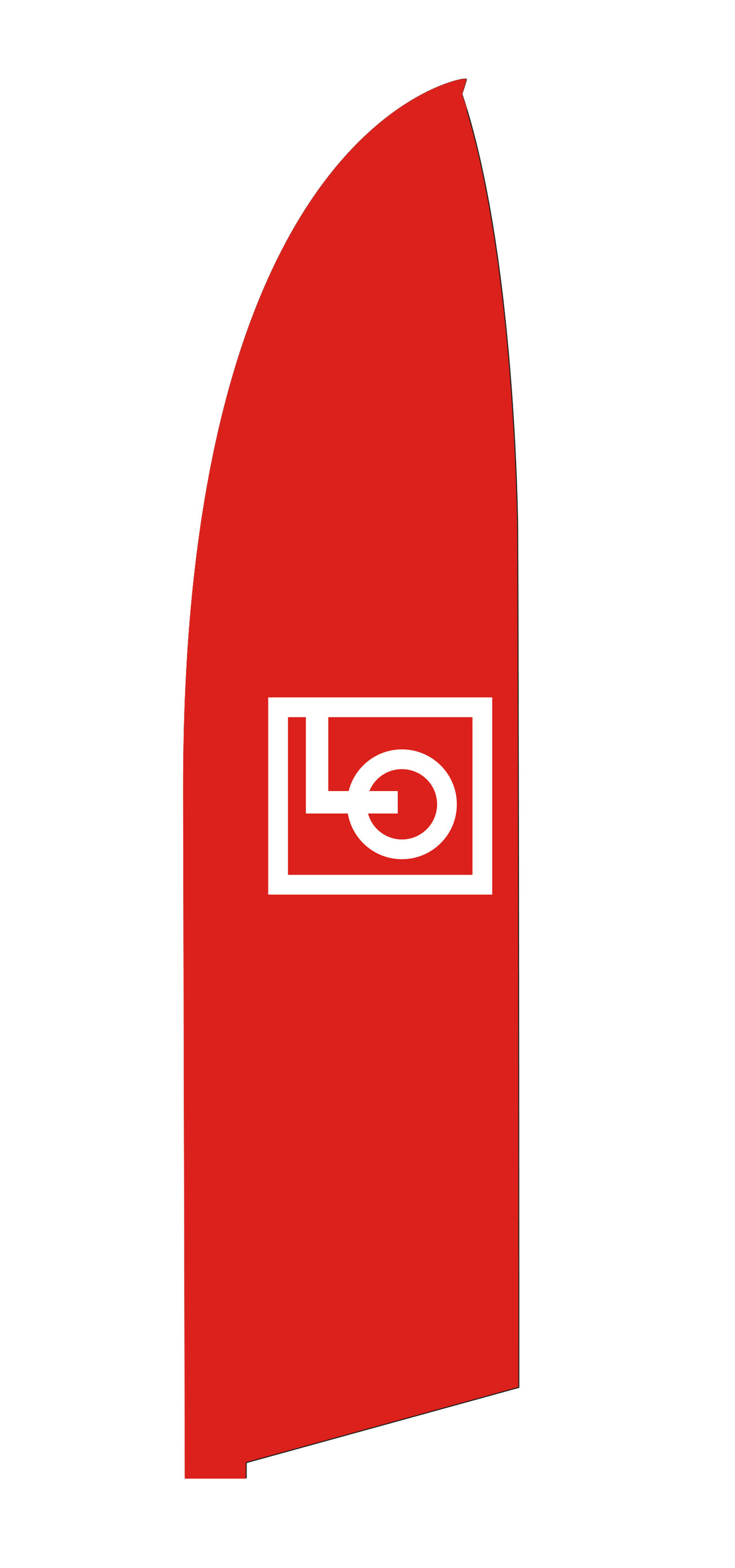 Beachflagga - Röd - 290 cm - 2