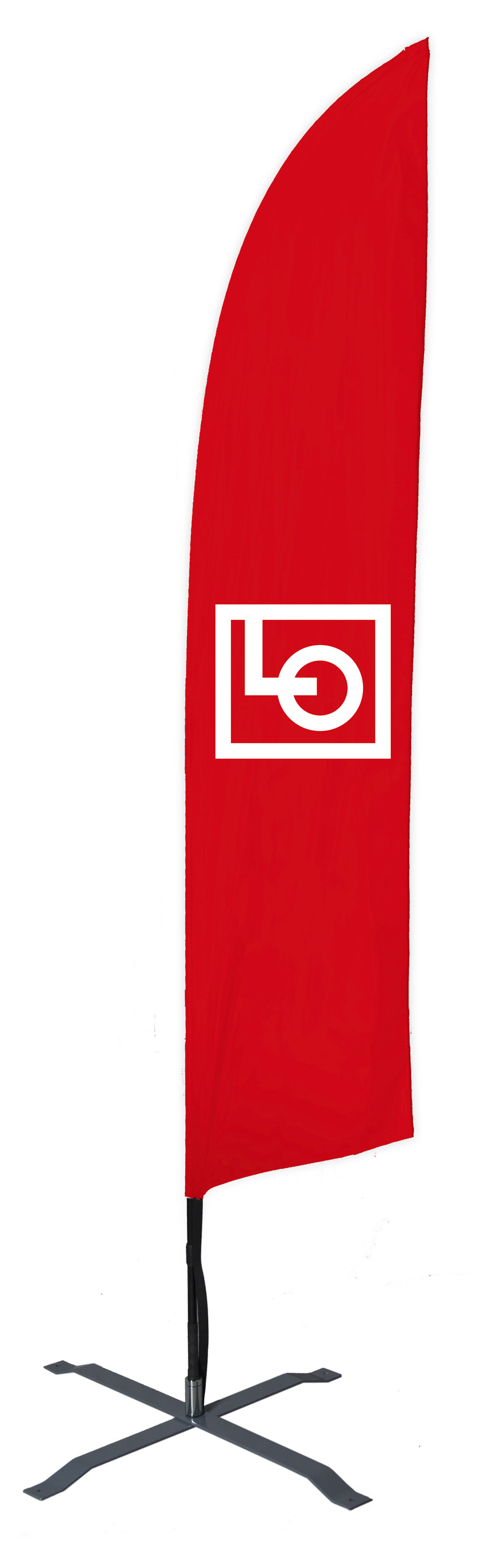 Beachflagga - Röd - 290 cm