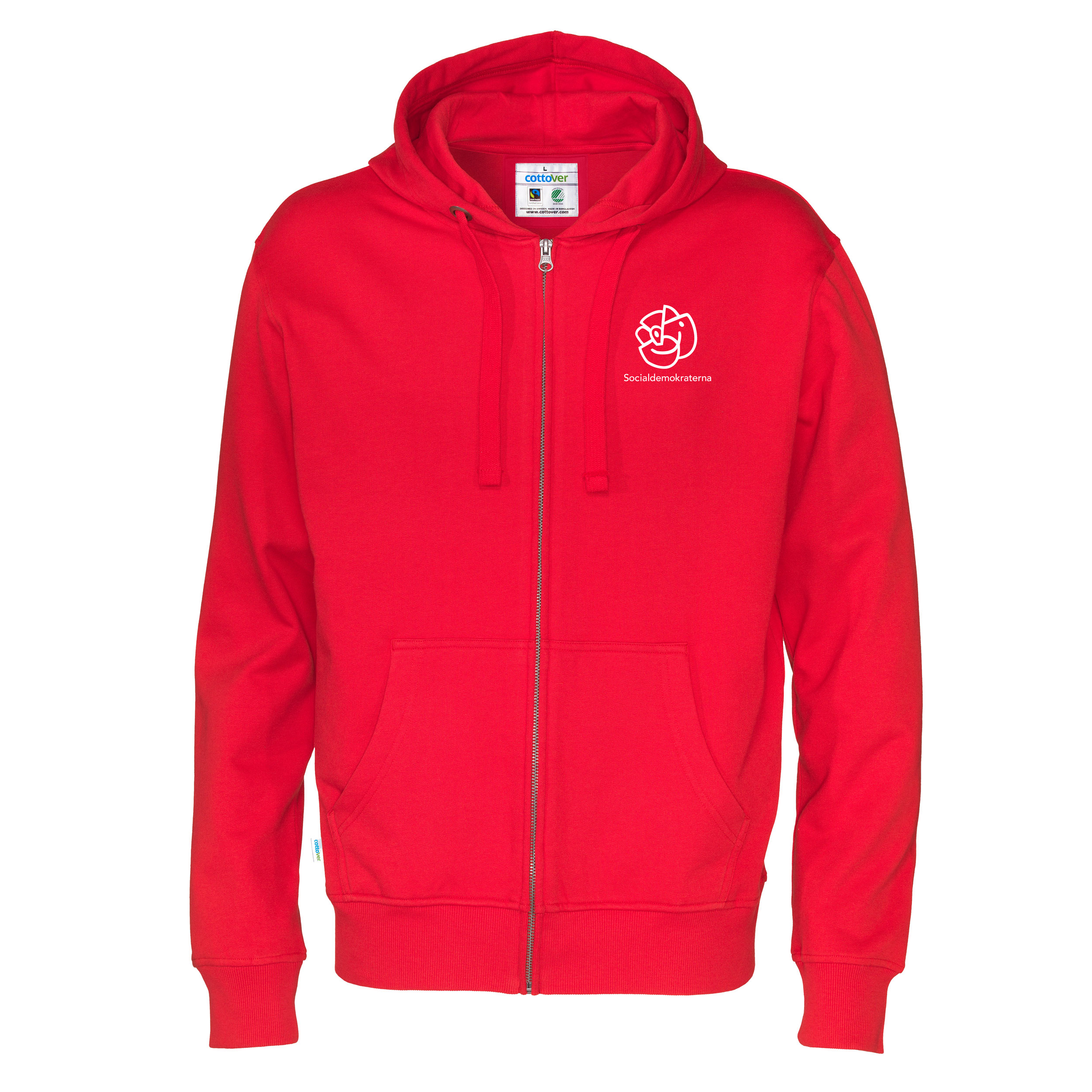 Hoodtröja Full zip CottoVer - Herr - Flera färger