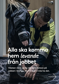 Flyer A5 - Alla ska komma hem levande från jobbet