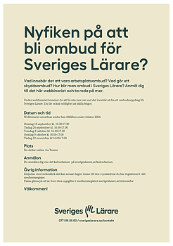 Nyfiken på att bli ombud för Sveriges Lärare? - pdf