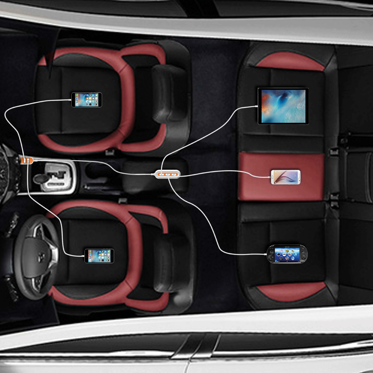 Smart charger 5-port - 2