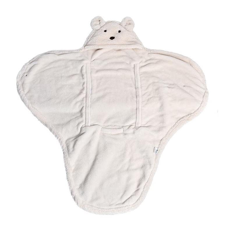Mini Dreams Omlott-åkpåse Teddy Bear - Off White - 2