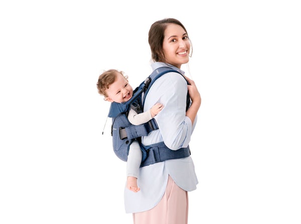 Babybjörn Bärsele One - Denim Grey / Daerk Grey  Cotton Mix - 2