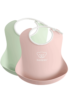Babybjörn Haklapp 2-Pack - Blekgrön/Blekrosa
