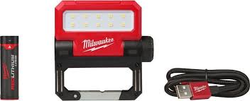 Arbeidslampe, Milwaukee L4 FFL, USB Oppladbar -  Sammenleggbar  - 3