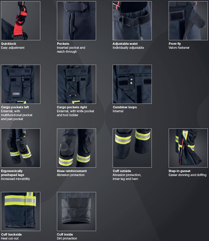 Brannbekledning, TEXPORT FIRE SURVIVOR BUKSE  X-TREME®, PBI®, FUNCTION DRAG, EN 469:2020 - 3