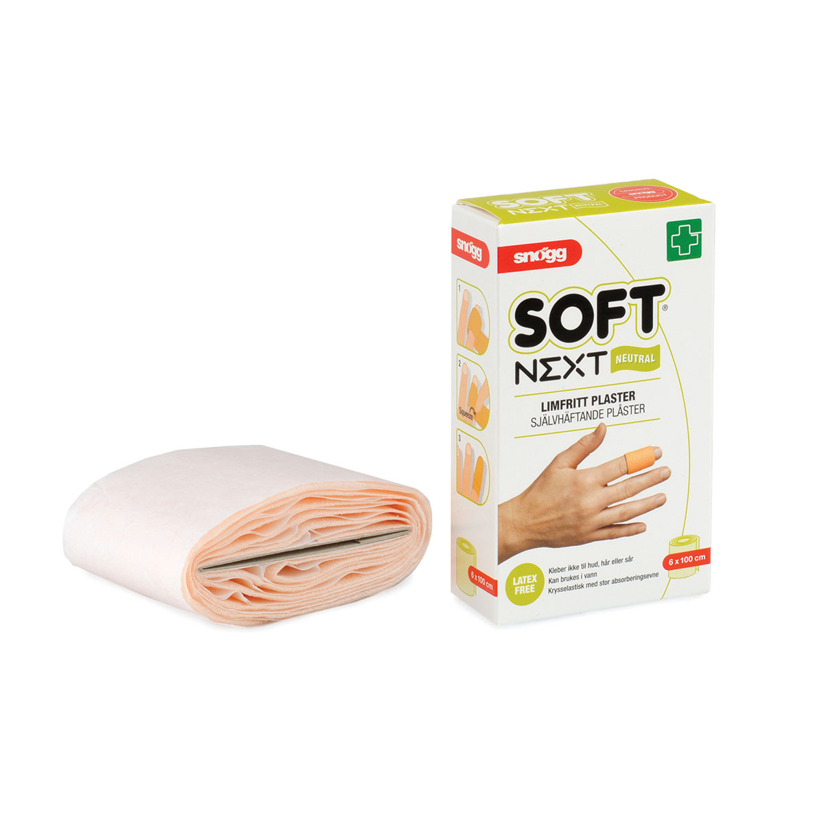 Soft NEXT 6cm x 1m, Limfritt plaster, 11,6 x 7 x 3cm, Vekt 29g - 2