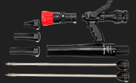 Strålerør, Delta Fire Attack 500 SBC Pro. Strålerør med hurtigutskiftbare dyser. Select flow 100-250-350-500 l/min @ 6 bar . 10 års garanti. 