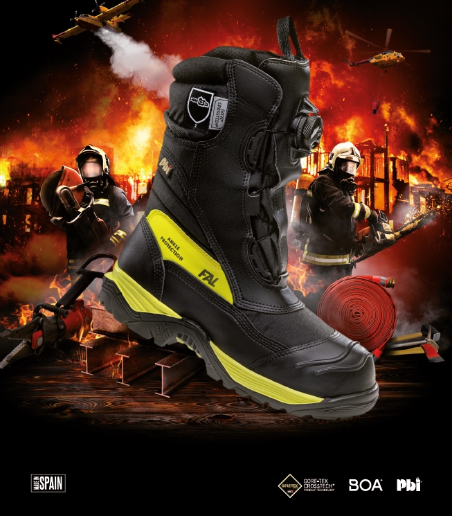 Brannstøvel - FAL FTX9000BOA i PBI, BOA låsesystem, EN-ISO 15090:2012  F2A+SRC+HI3+CI+AN - 2