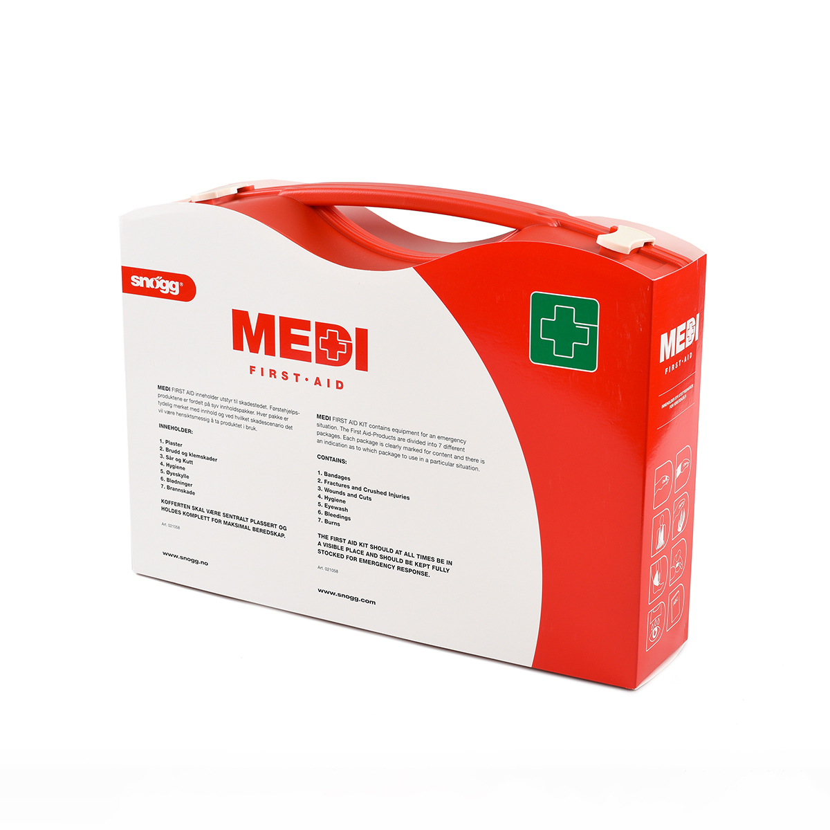 Førstehjelpskoffert, Snøggkofferten Medi Snøggkofferten Medi, inntil 10 pers. H: 29 cm, B: 39,5 cm, D: 9 cm - 5