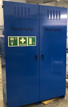 Brannskap, Førstehjelpskap, Garderobeskap osv. Ta kontakt med oss, vi kan levere kundetilpassede løsninger.