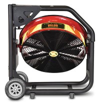 Batteridrevet Vifte, SuperVac  V18-BW, Maks ytelse 14.271 cmh og ca. 70 db. Driftet med 28 V / 5Ah Milwaukee batterier eller 230 VAC. Samme batterier som TNT Rescue og Weber Rescue bruker på sine frigjøringsverktøy - 4