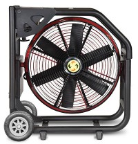 Batteridrevet Vifte, SuperVac  V18-BW, Maks ytelse 14.271 cmh og ca. 70 db. Driftet med 28 V / 5Ah Milwaukee batterier eller 230 VAC. Samme batterier som TNT Rescue og Weber Rescue bruker på sine frigjøringsverktøy - 3