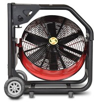 Batteridrevet Vifte, SuperVac  V18-BW, Maks ytelse 14.271 cmh og ca. 70 db. Driftet med 28 V / 5Ah Milwaukee batterier eller 230 VAC. Samme batterier som TNT Rescue og Weber Rescue bruker på sine frigjøringsverktøy - 2