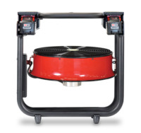 Batteridrevet Vifte, SuperVac  V16-BL-SP, Lukket ramme design. Driftet med 18V Milwaukee batterier eller 230 VAC. En meget Støysvak vifte, ca. 75 db ved maks belastning, Maks driftstid ved full ytelse 50 min. Ytelse 15,514 cmh "AMCA 240 Certified" - 5