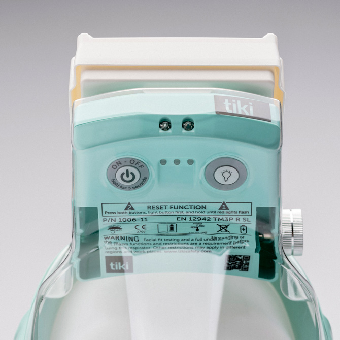 TIKI MEDICAL Åndedrettsvern, NYHET! En enkel overtrykksmaske med 2 x P3 filter. Filtrerer både innånding og utånding - 4