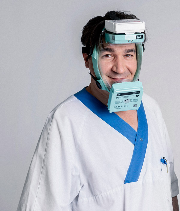TIKI MEDICAL Åndedrettsvern, NYHET! En enkel overtrykksmaske med 2 x P3 filter. Filtrerer både innånding og utånding - 2