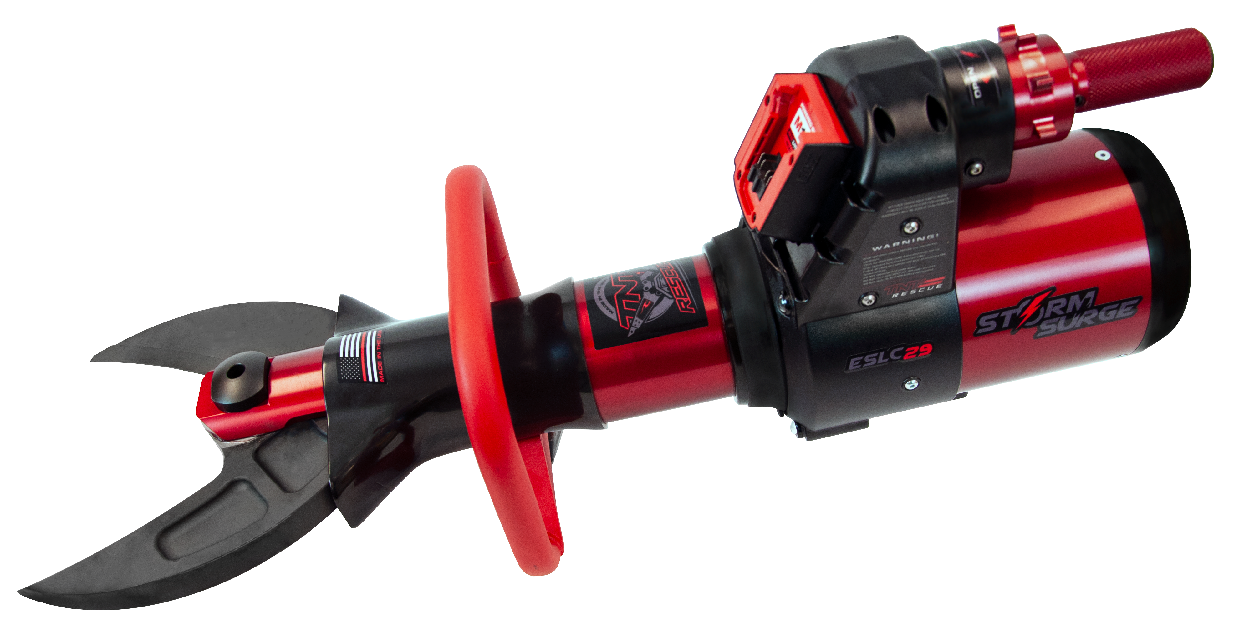 Saks, TNT Rescue Surge ESLC-30-18V i Surge serien med en klippe kraft på 125,64 tonn.