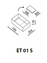 Oppsamlingskar, sammenleggbart Eccotarp ET 01 S - 2