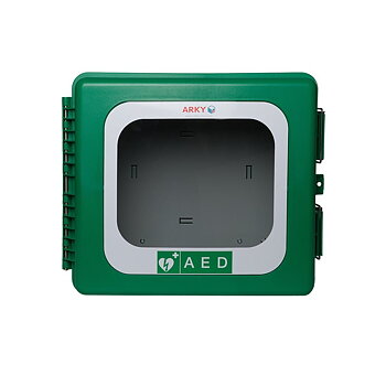 Skap utendørs AED, 28cm x32cm x18cm innvendig mål